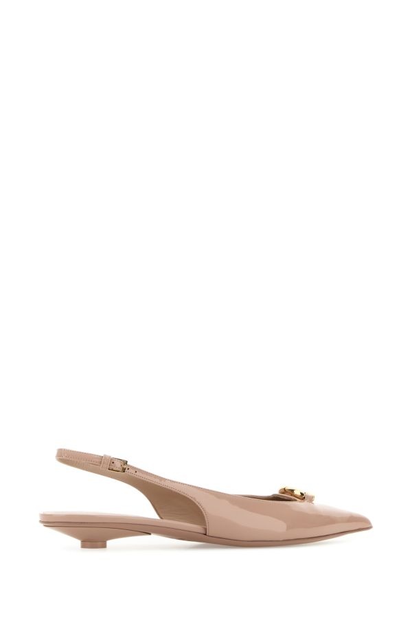 Powder pink leather VLogo The Bold Edition ballerinas - 3