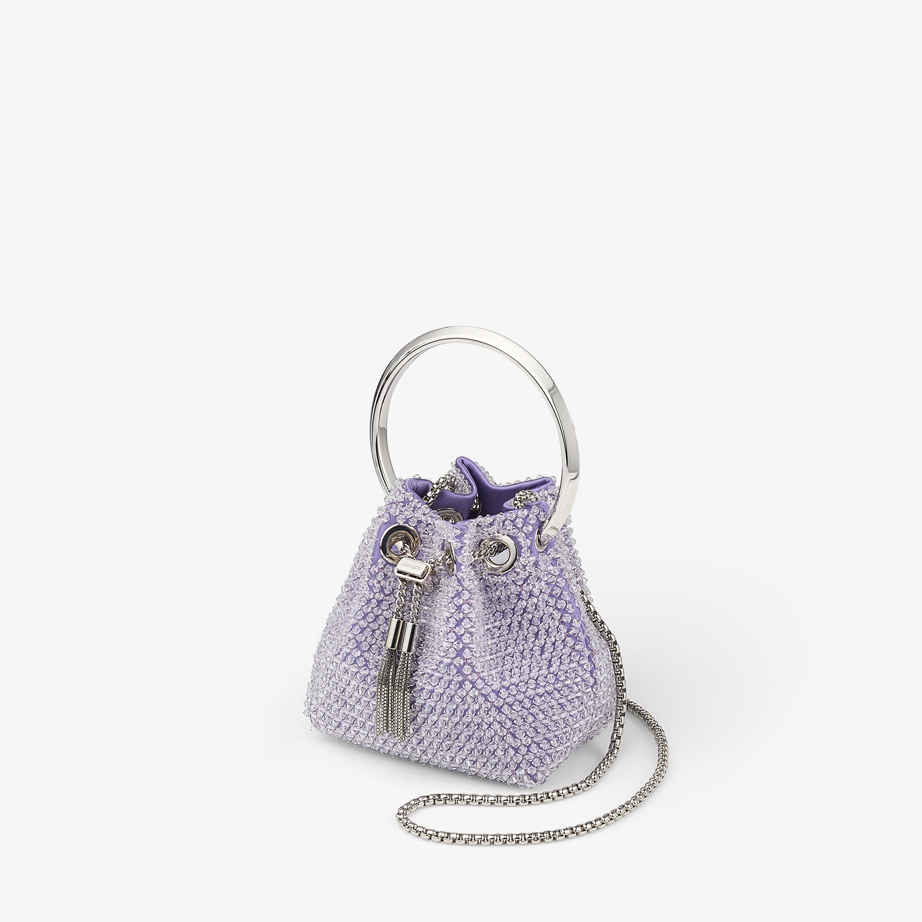 Micro Bon Bon
Tanzanite Embroidered Satin Mini Bag - 2