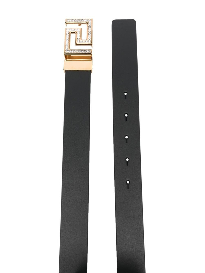 VERSACE embellished buckle reversible belt outlook