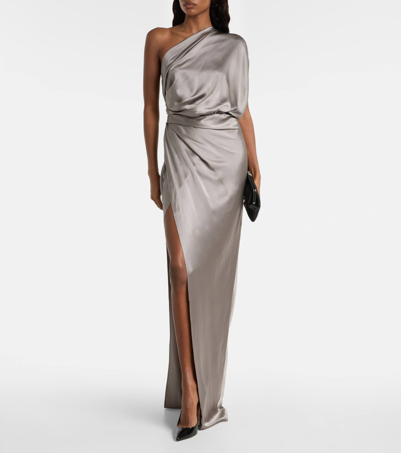 THE SEI Draped silk satin gown outlook