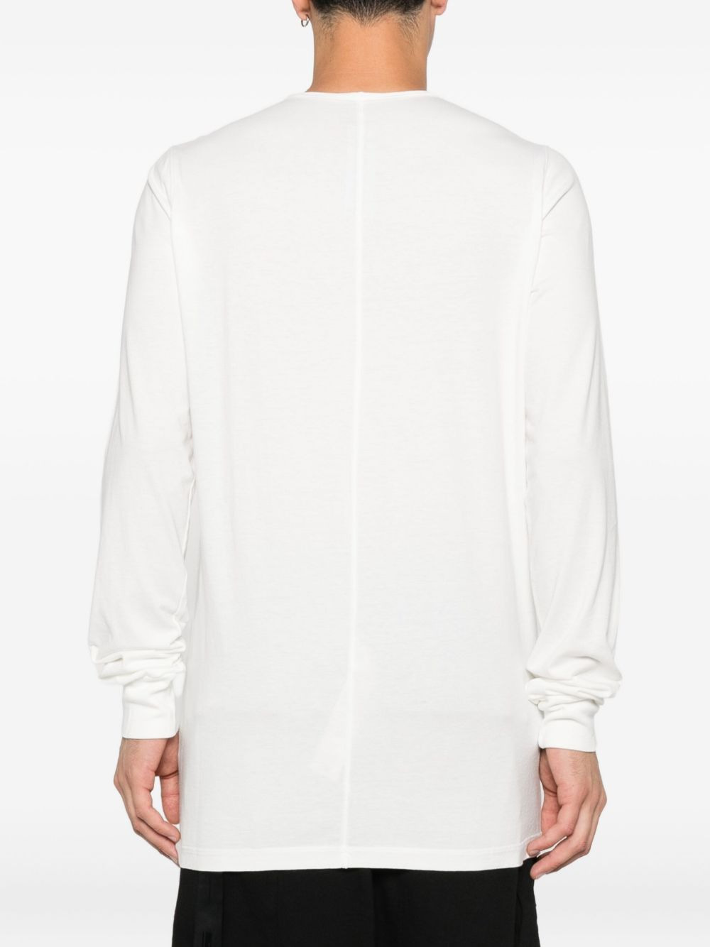 long-sleeve tie-detail T-shirt - 3