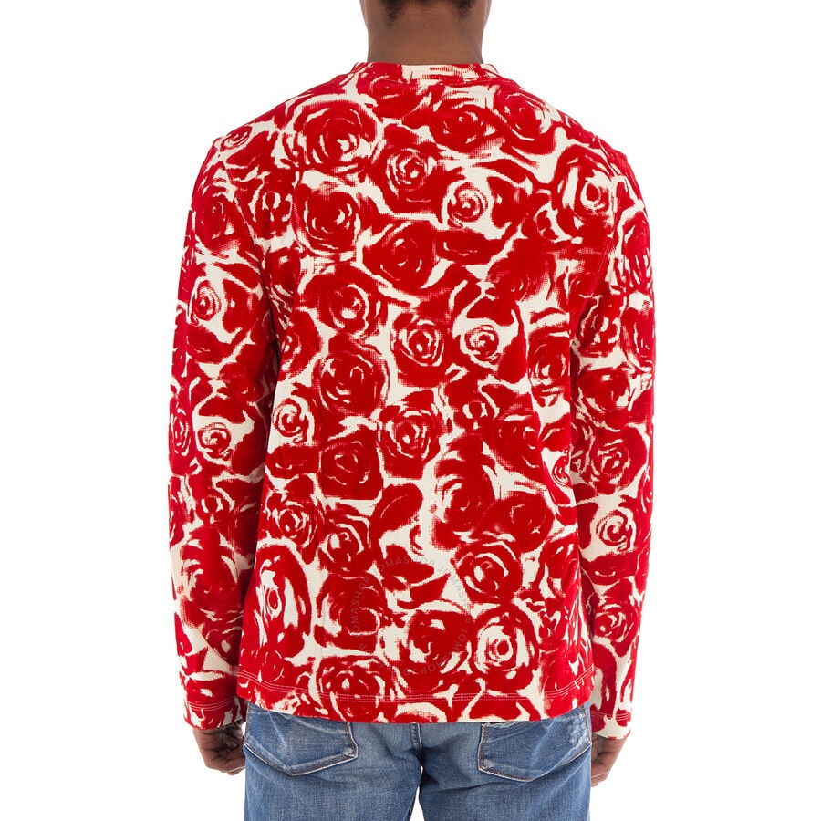Burberry Rose-Print Long Sleeve Cotton Top - 4