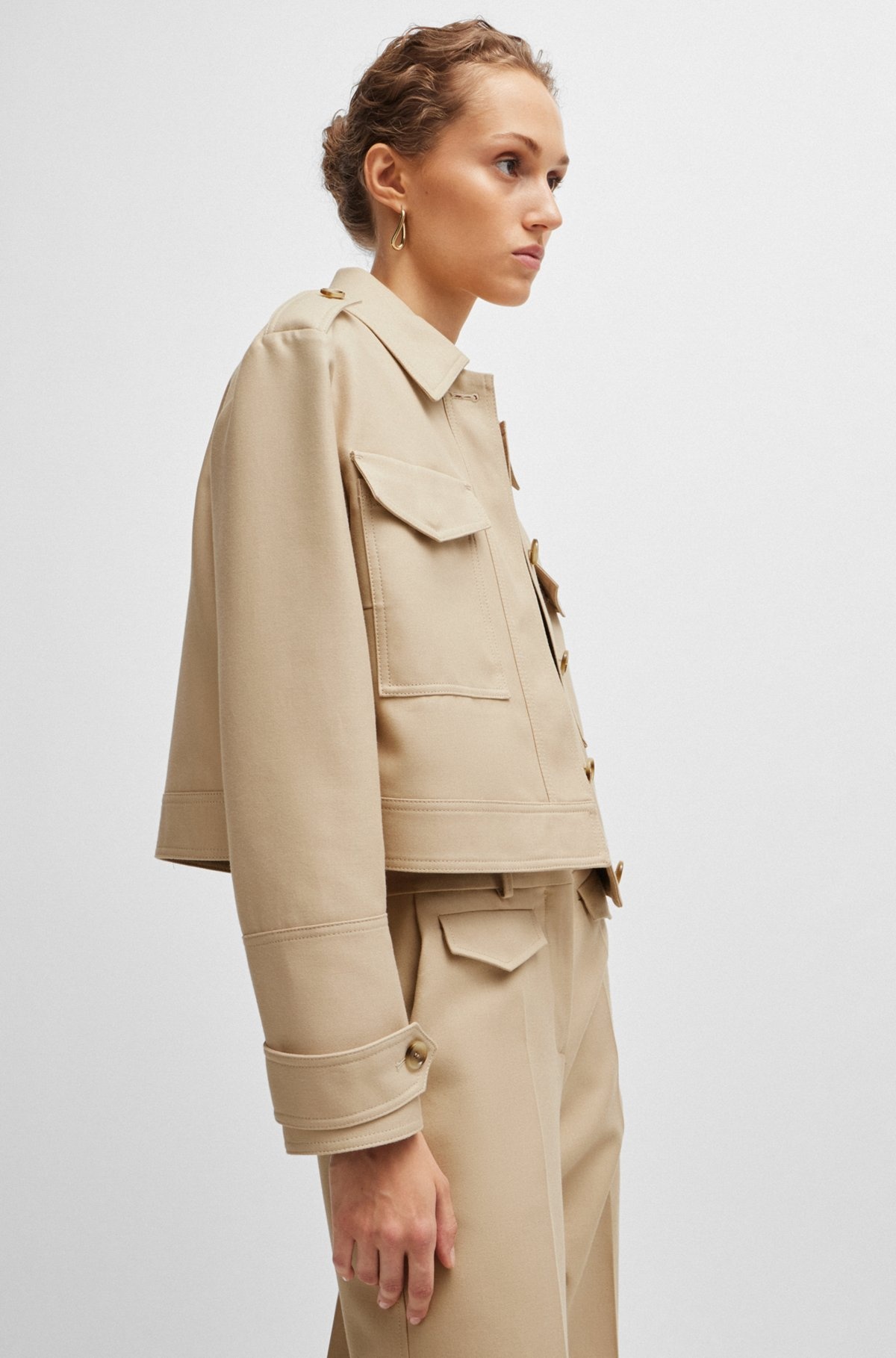 REGULAR-FIT JACKET IN A COTTON BLEND - 6