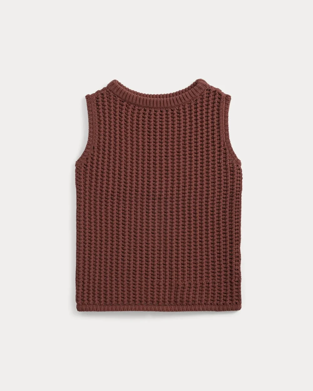OPEN-KNIT TUNIC VEST IN ELEVATED COTTON - 1
