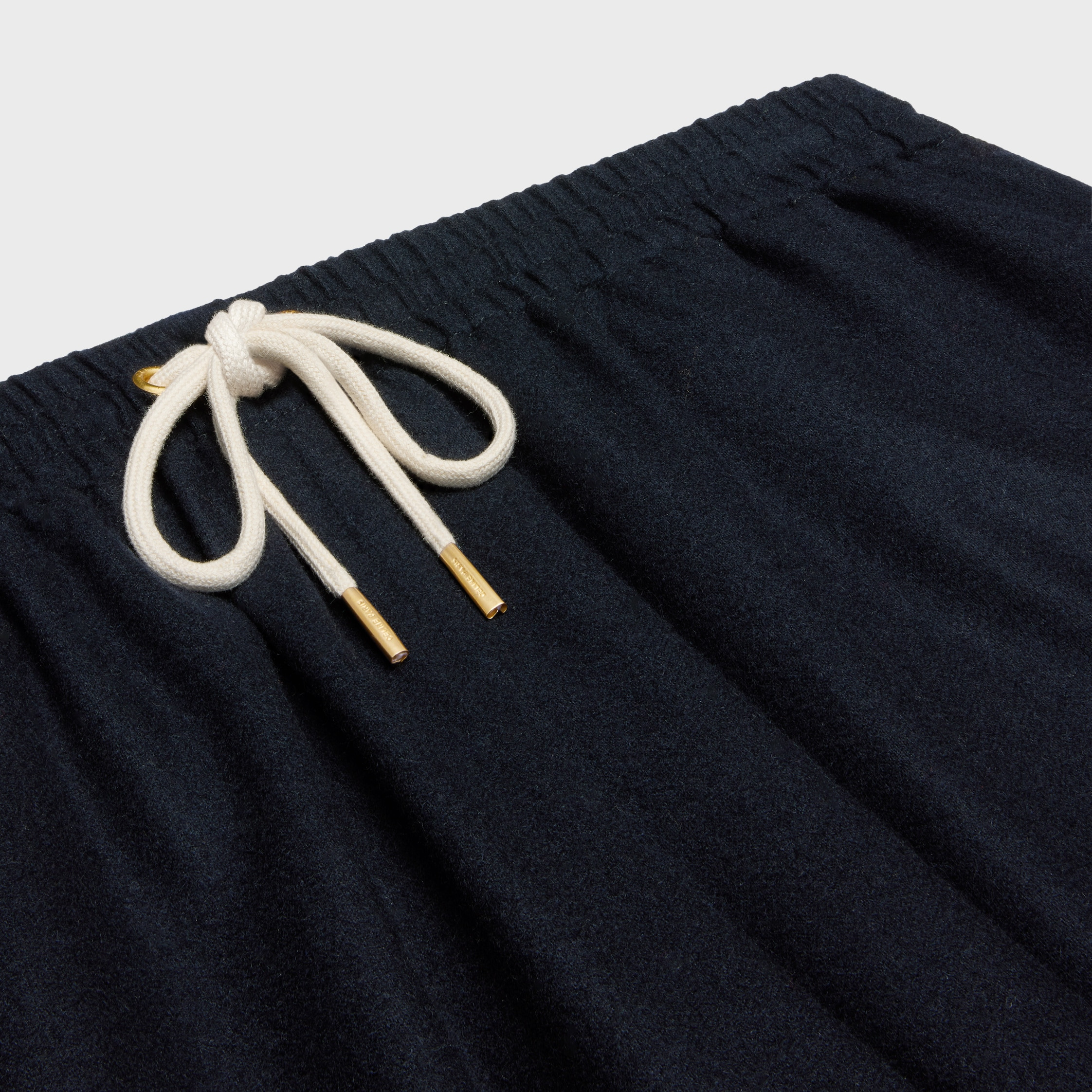 straight jogging pants in cashmere flannel - 3