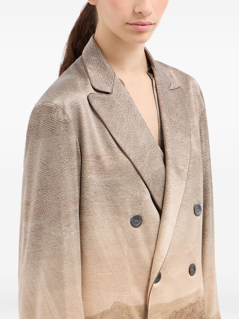 Adastrgum double-breasted landscape-printed jacket 4