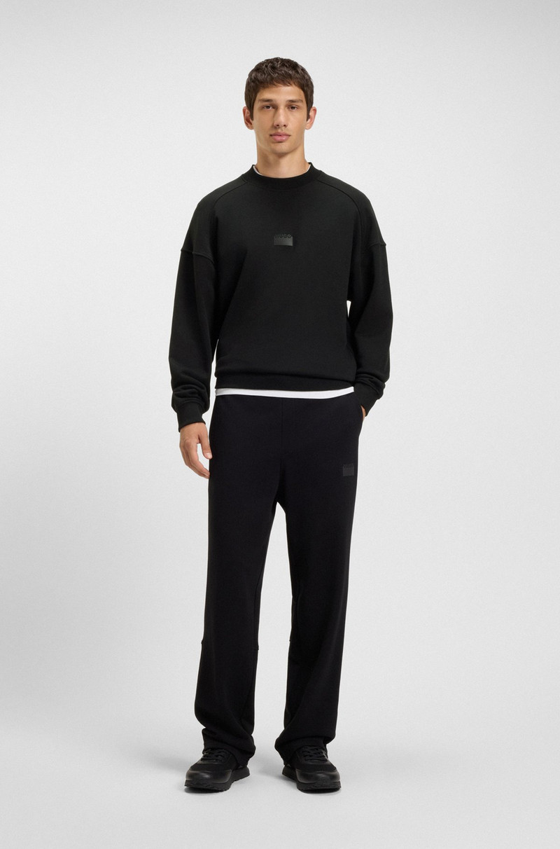 HUGO KNIT-EFFECT TRAINERS WITH FAUX-LEATHER TRIMS outlook