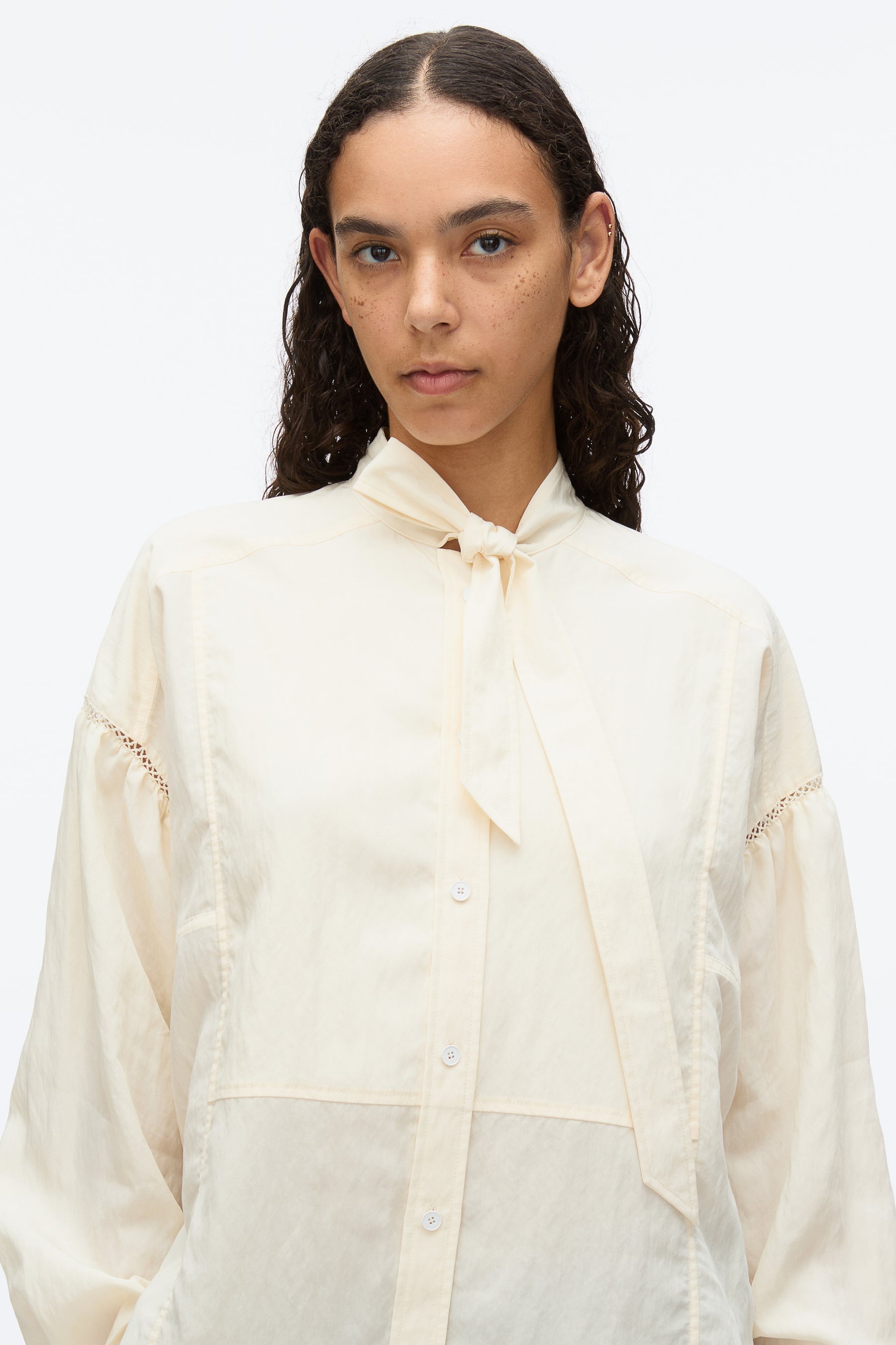 Tie Neck Blouse - 5