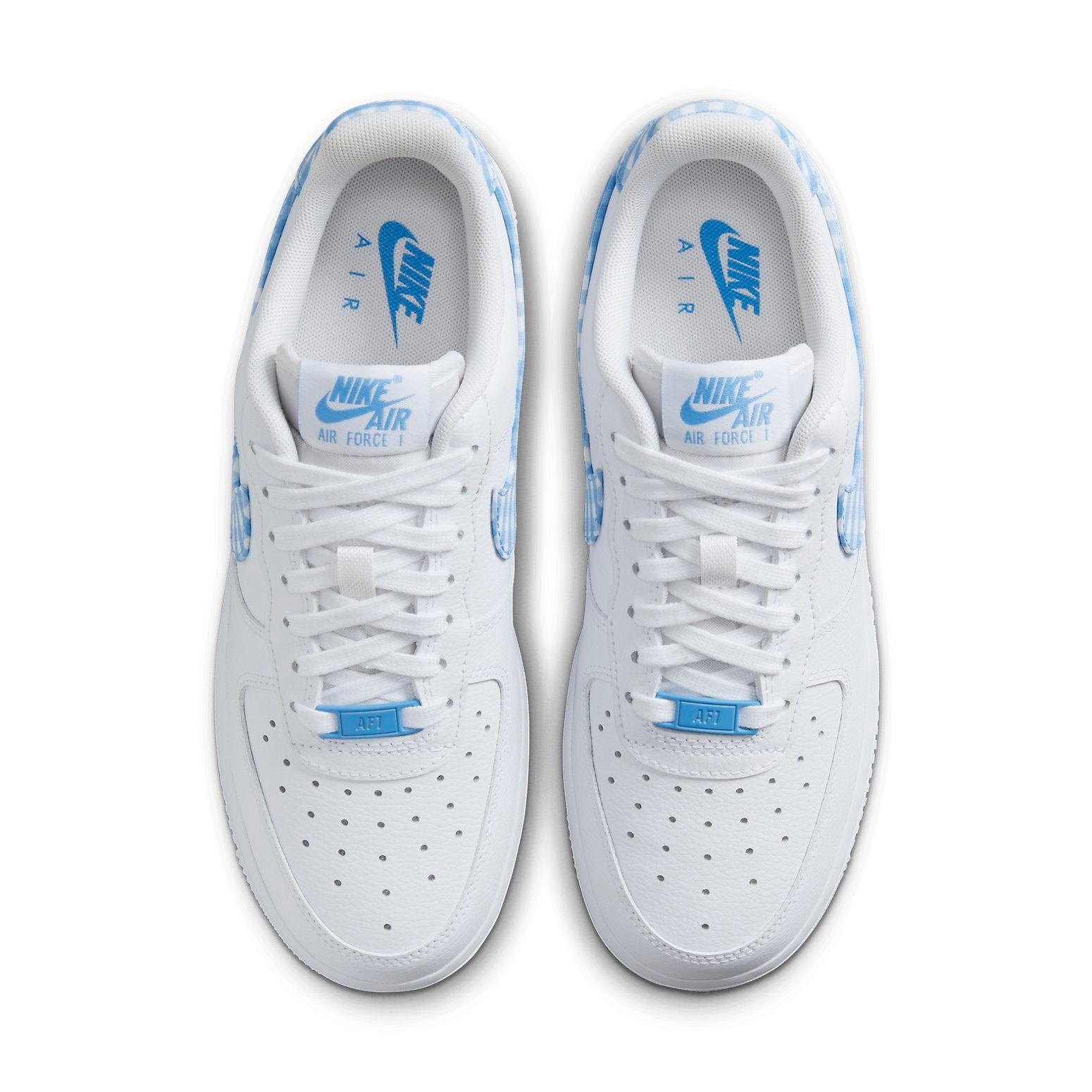 (WMNS) Nike Air Force 1 Low 'University Blue Gingham Plaids' DZ2784-100 - 4