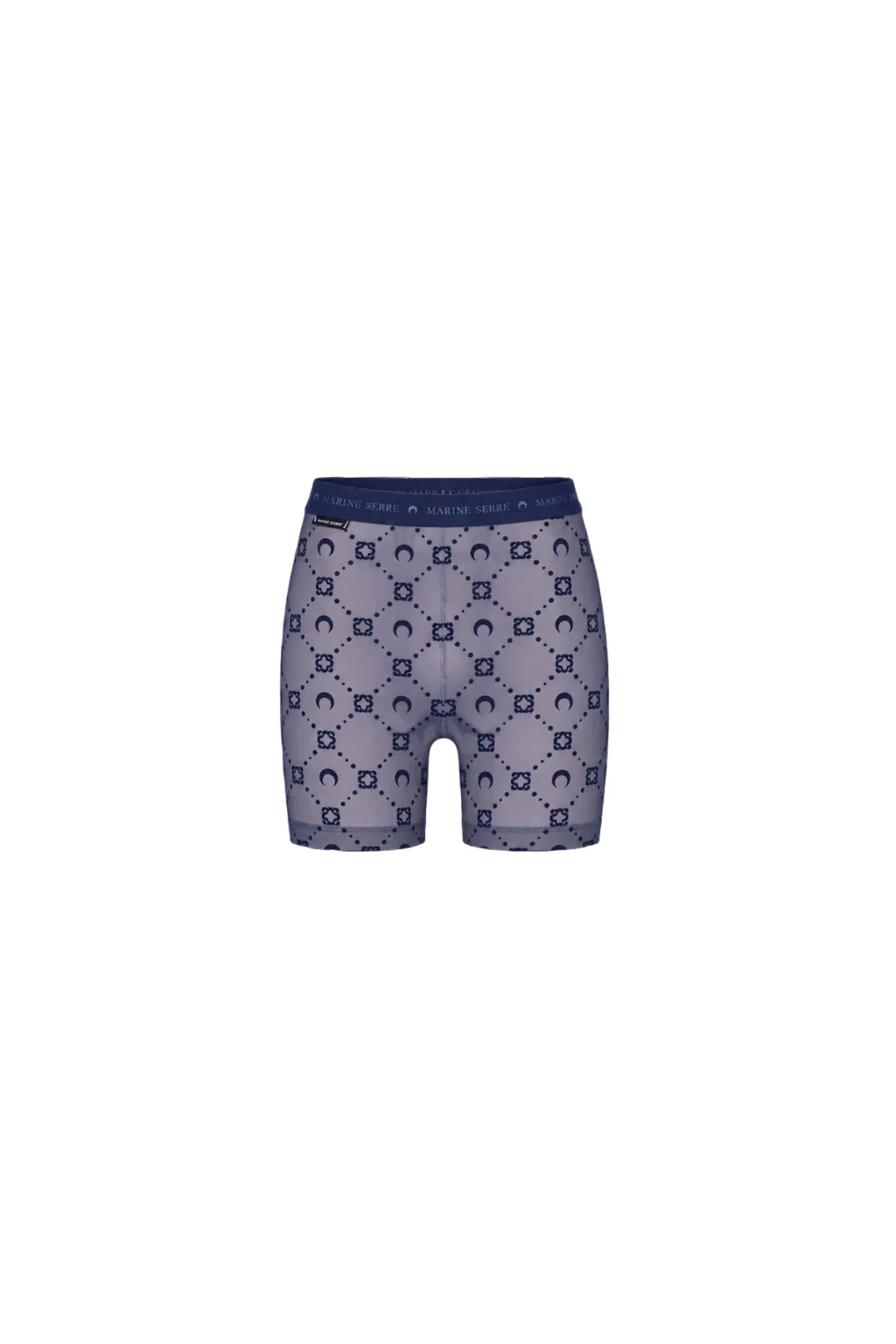 MOONOGRAM MESH FLOCK BIKER SHORTS - 1