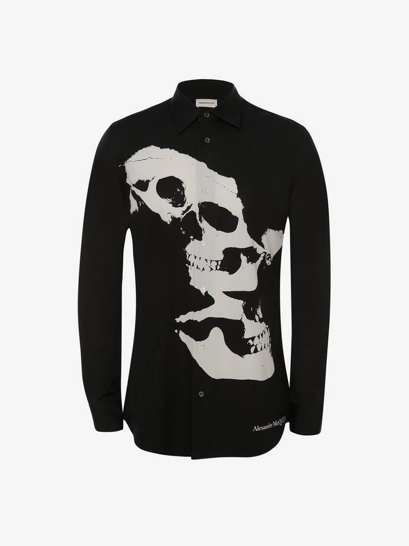 Skull Camouflage Print Shirt in Black/white 1