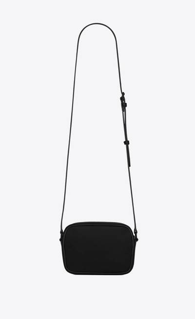 SAINT LAURENT camp small camera bag in nylon and lambskin outlook