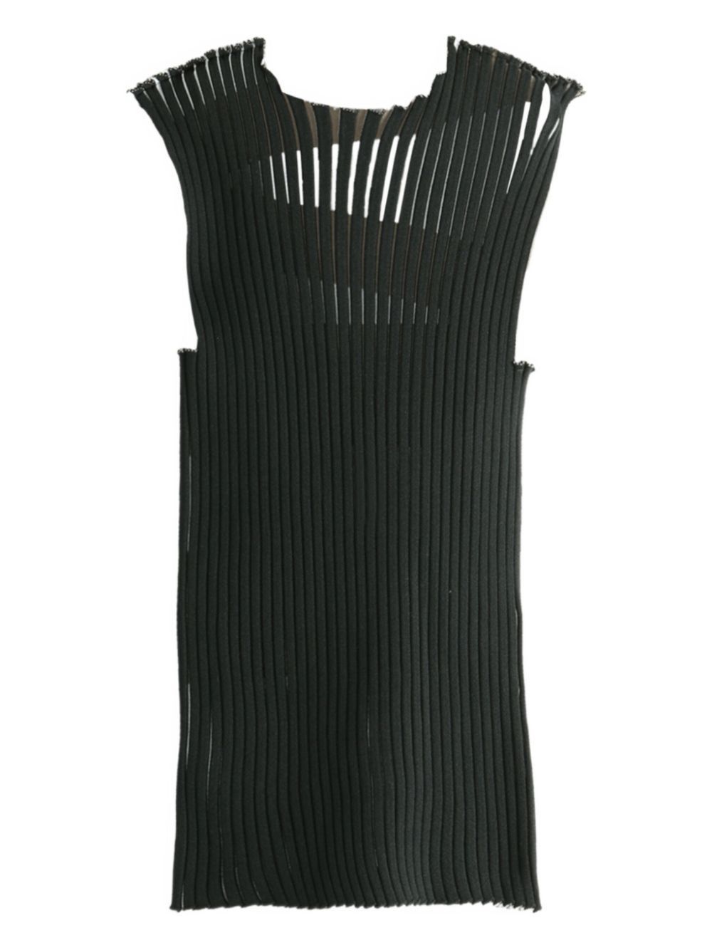 pleated sleeveless top - 1