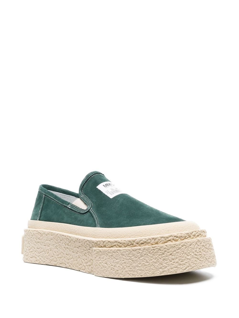 logo-patch flatform sneakers - 2