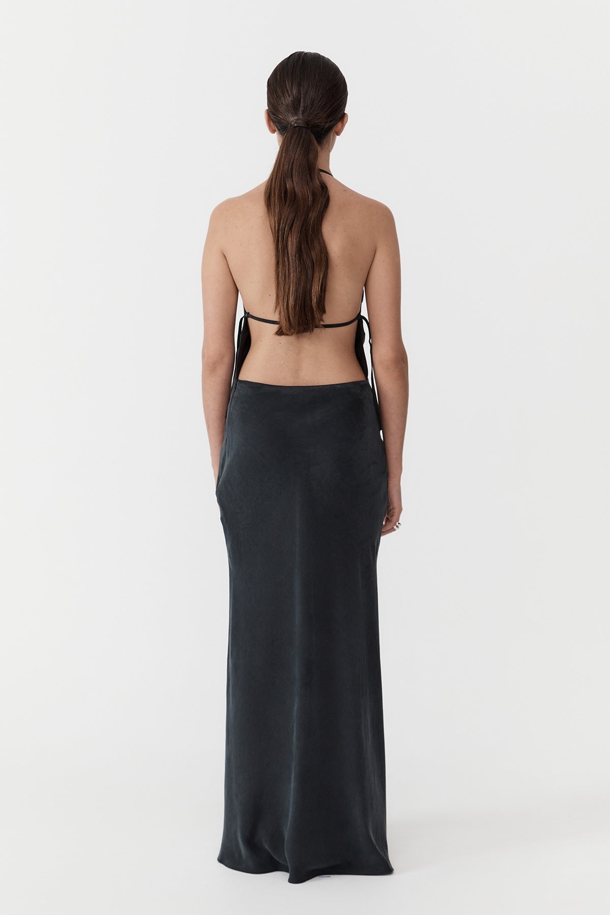 Adjustable Strap Dress - Black - 4