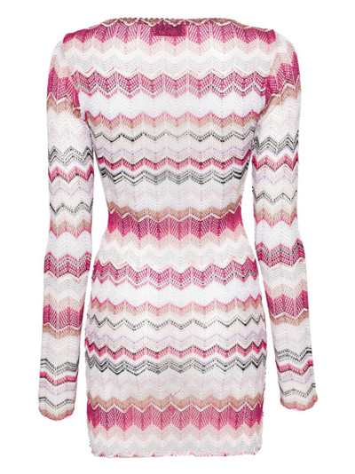 Missoni zigzag-woven crochet minidress outlook