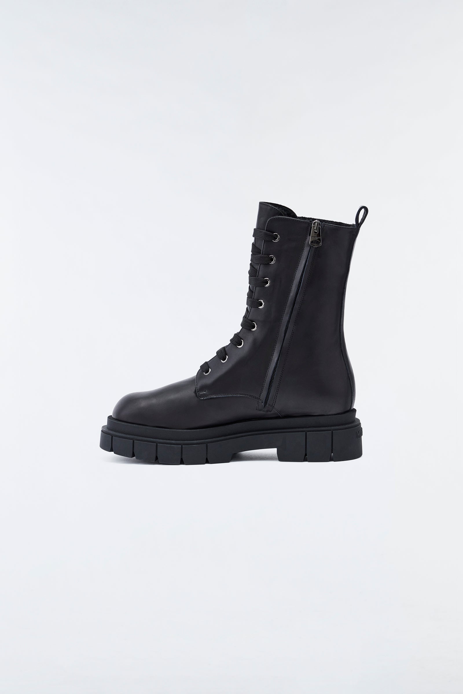 WARRIOR shearling-lined (R) Leather combat boot for men - 2