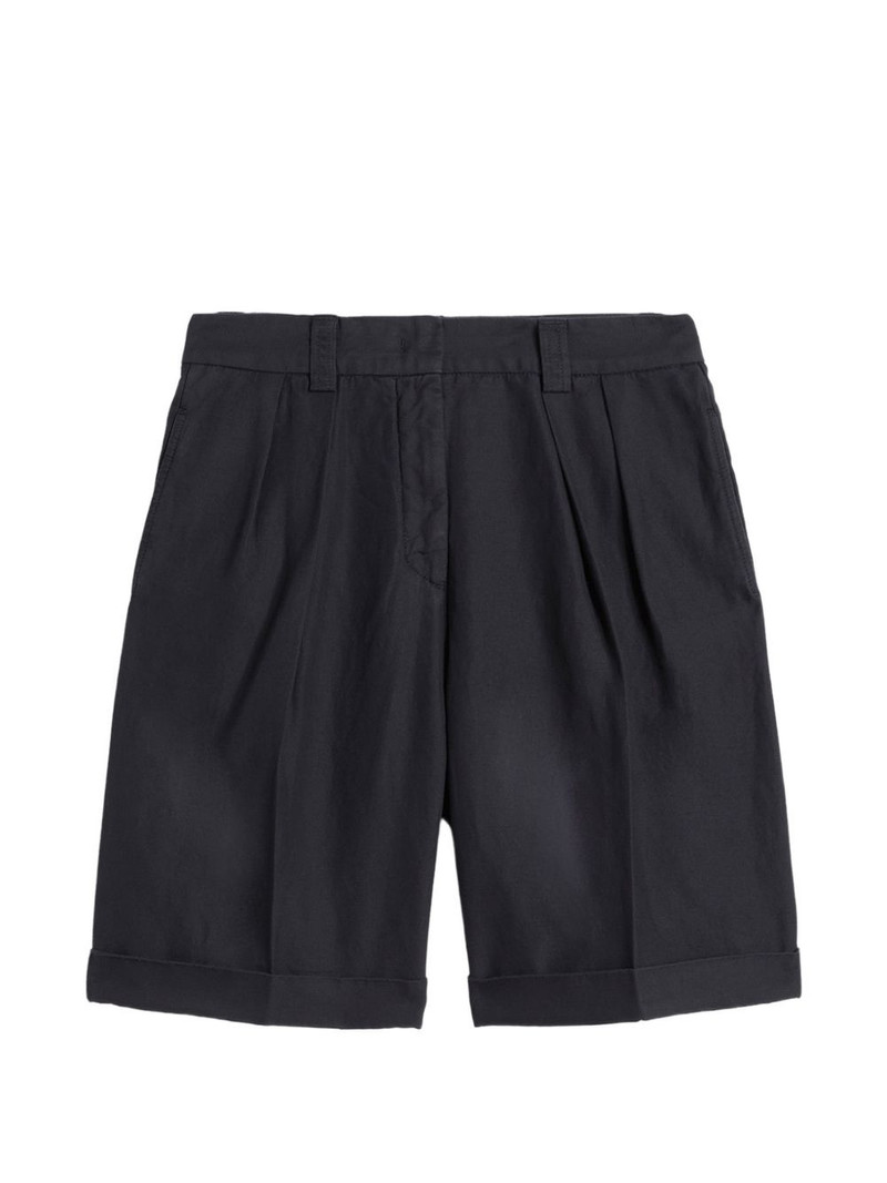 pleated turn-up shorts 1