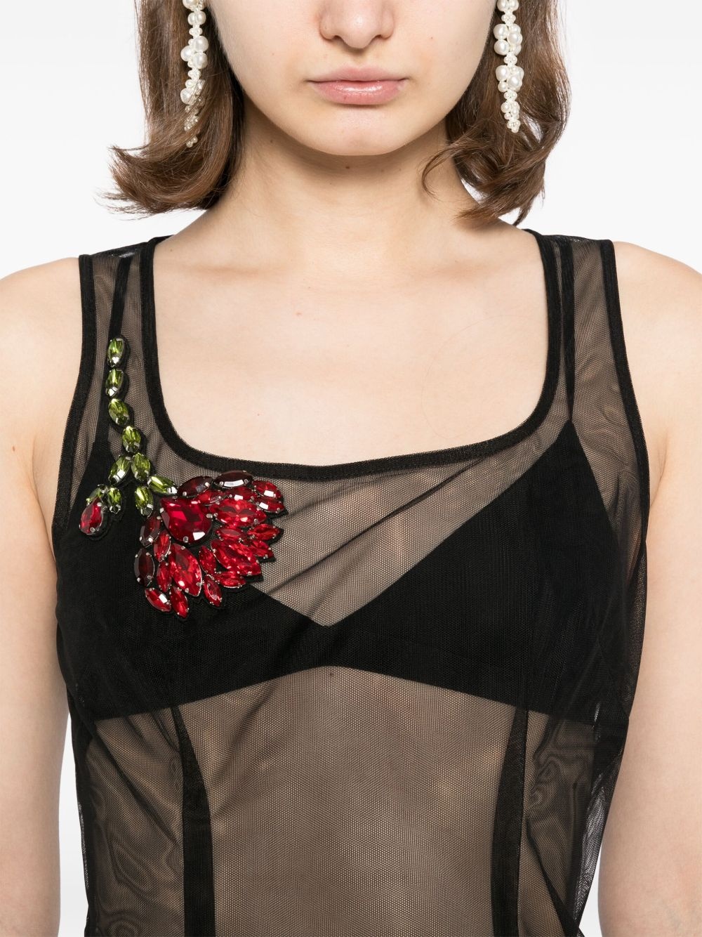 square-neck dress - 5