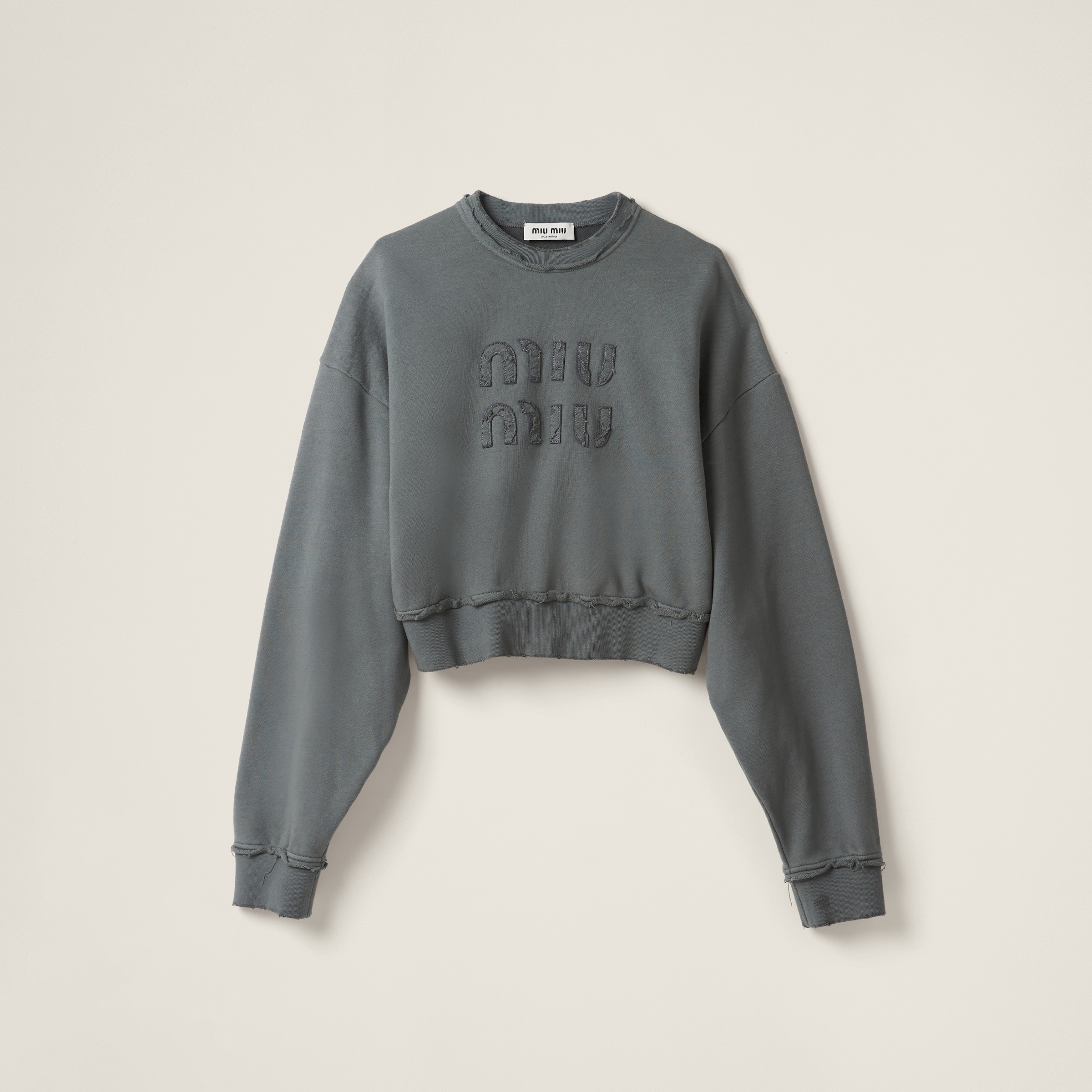 Garment-dyed cotton fleece sweatshirt - 1
