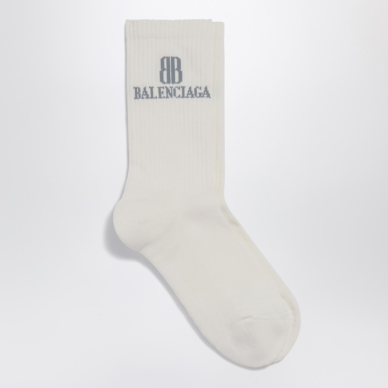 Nano BB socks in white cotton blend 1