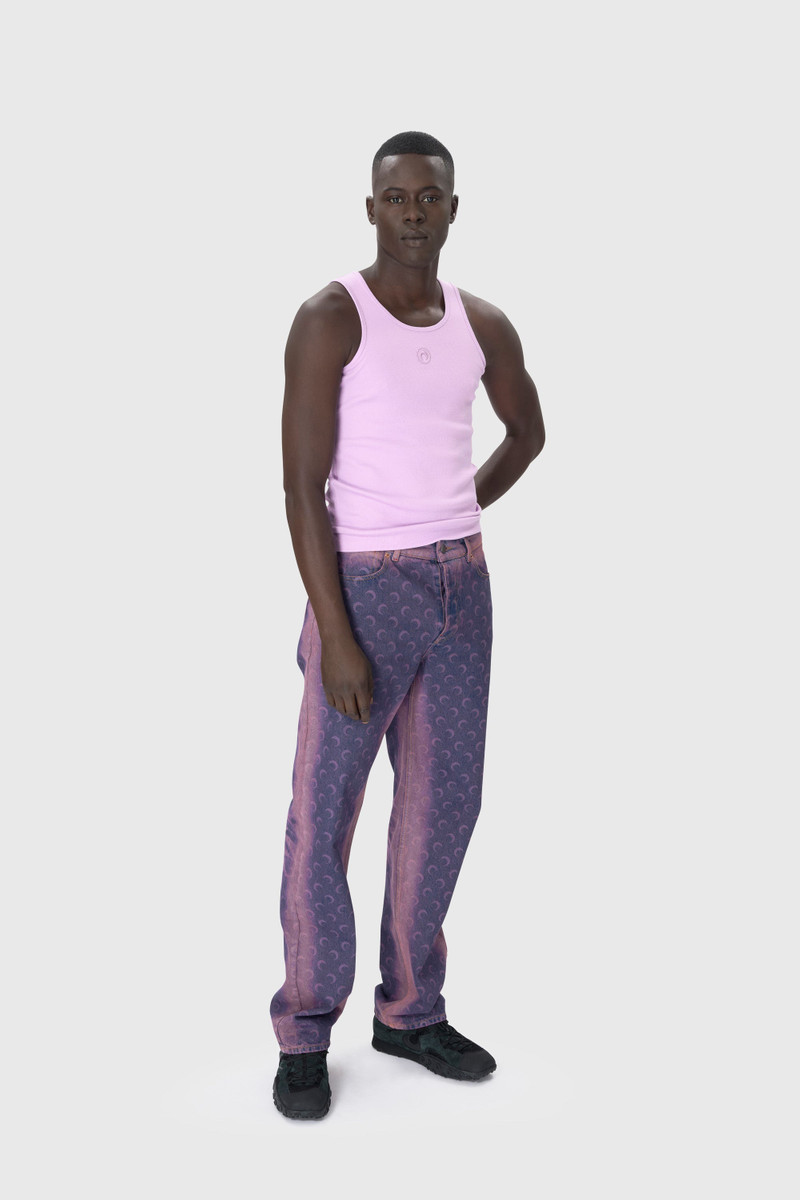 Marine Serre Moon Laser Denim Straight Jeans outlook