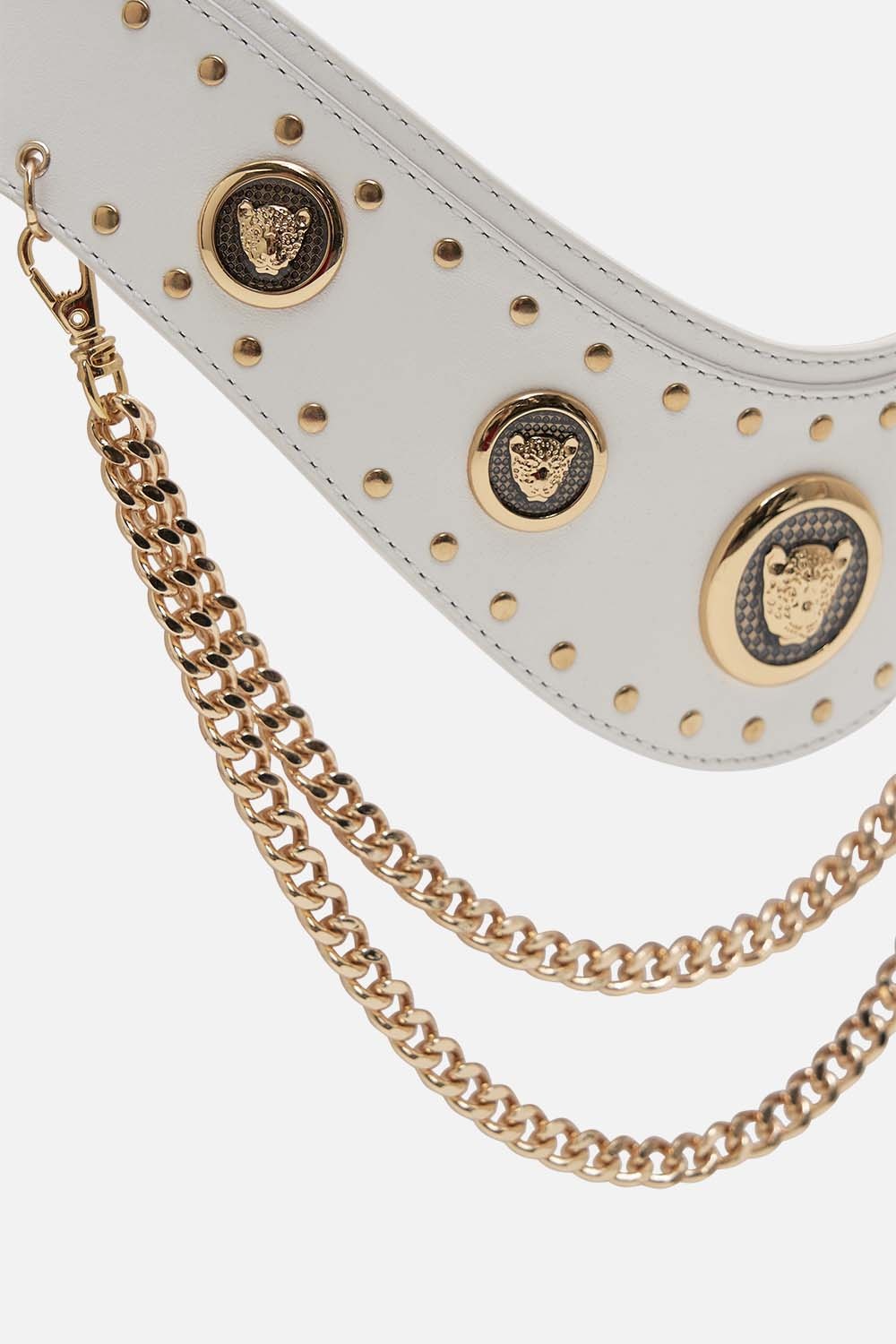 BELT WITH LEOPARD HARDWARE AND CHAINS - 2