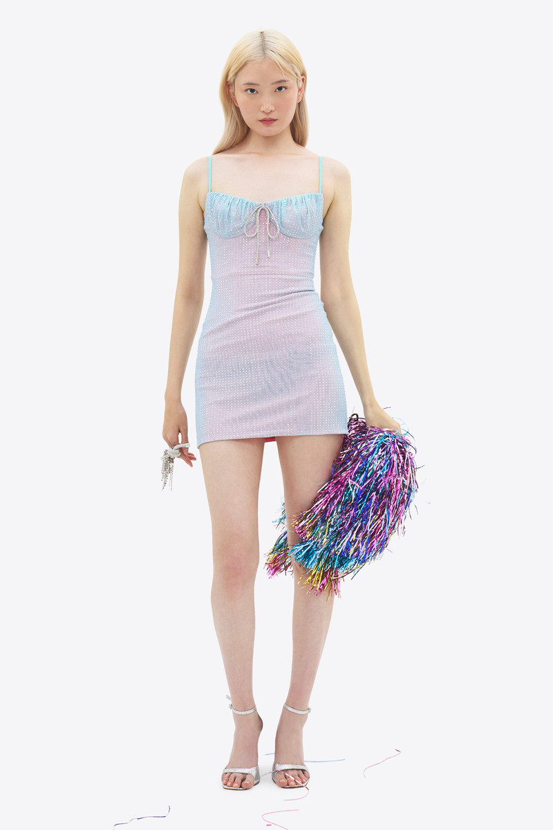 AREA CRYSTAL HOTFIX MINI DRESS outlook