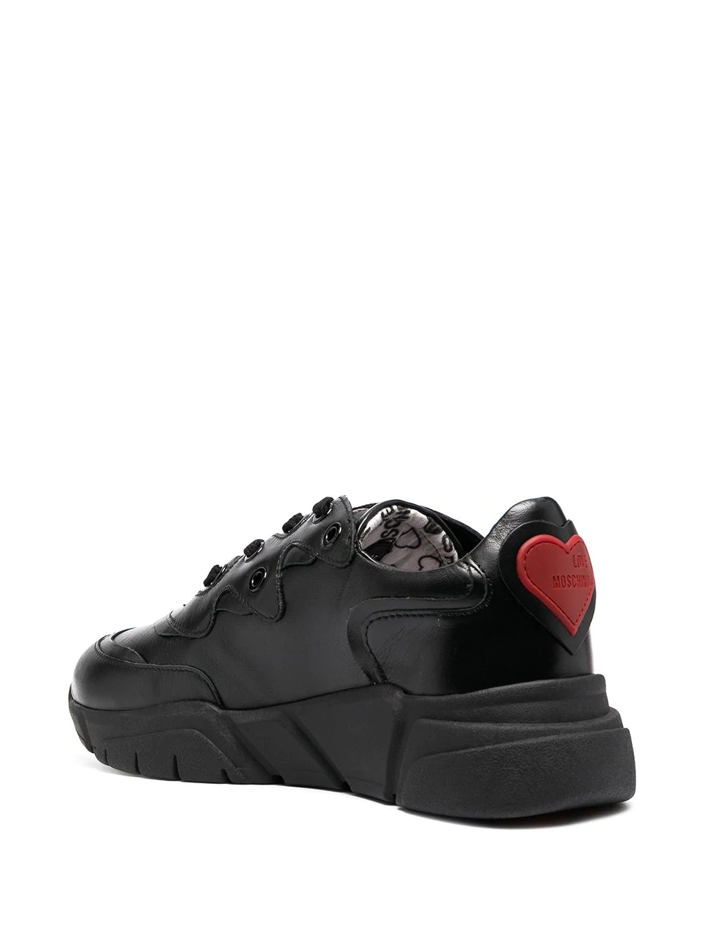 heart logo-patch trainers - 3