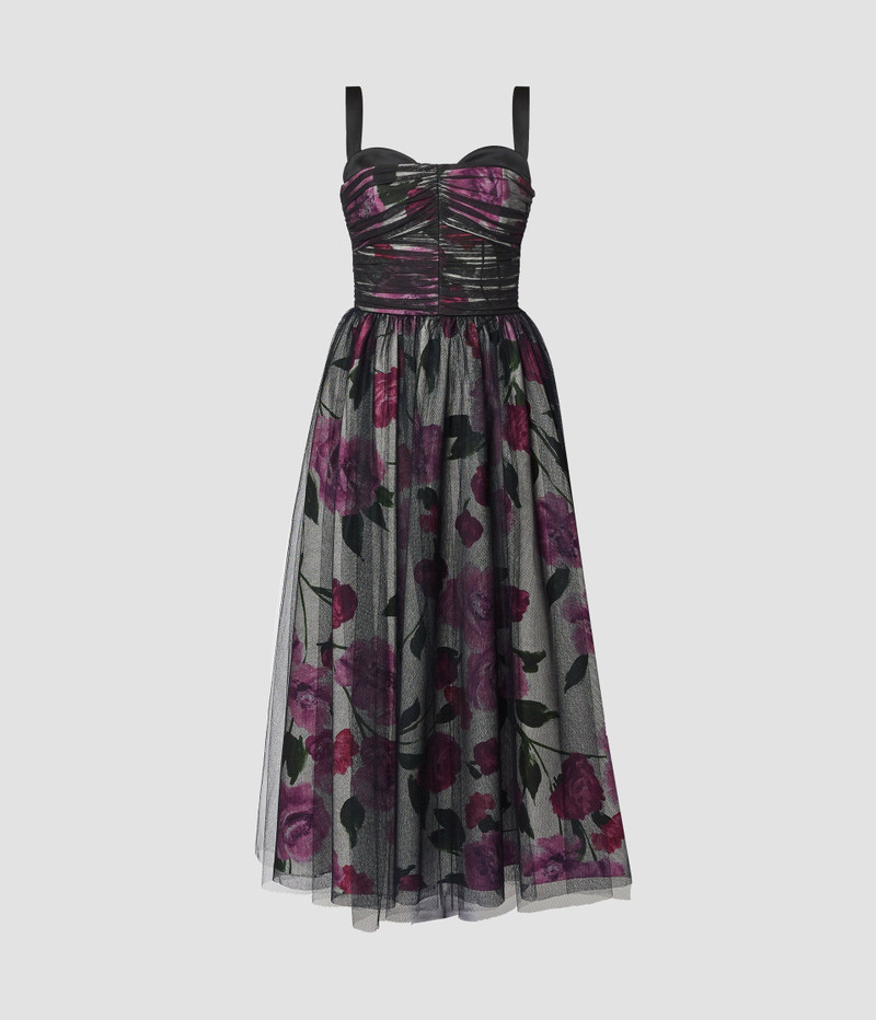 TULLE OVERLAY를 가진 SLEEVELESS 드레스 - 1