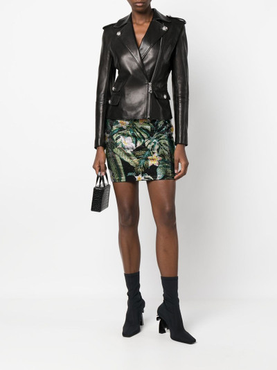 PHILIPP PLEIN crystal-embellished mini skirt outlook