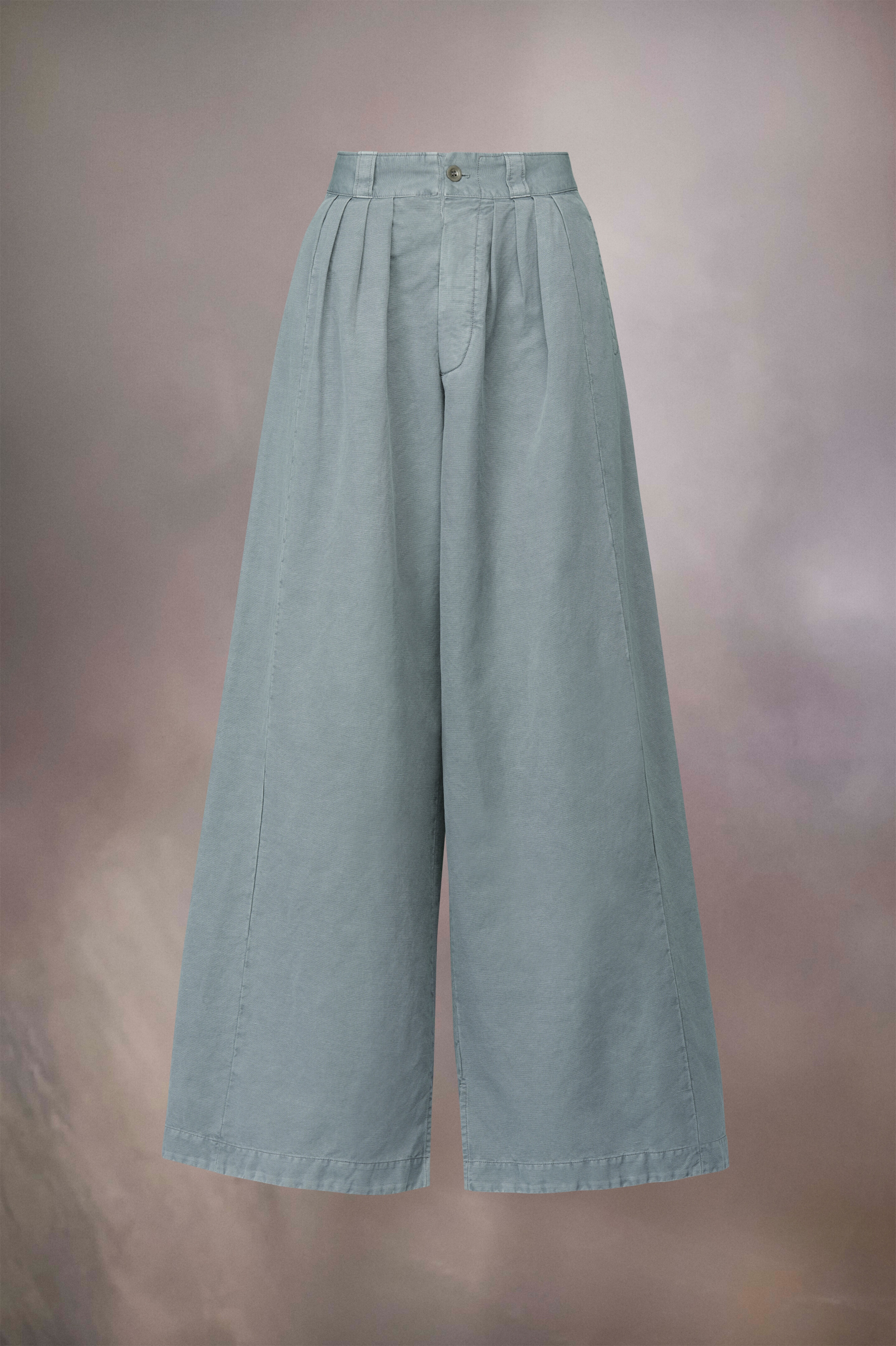 Cotton linen canvas trousers - 1