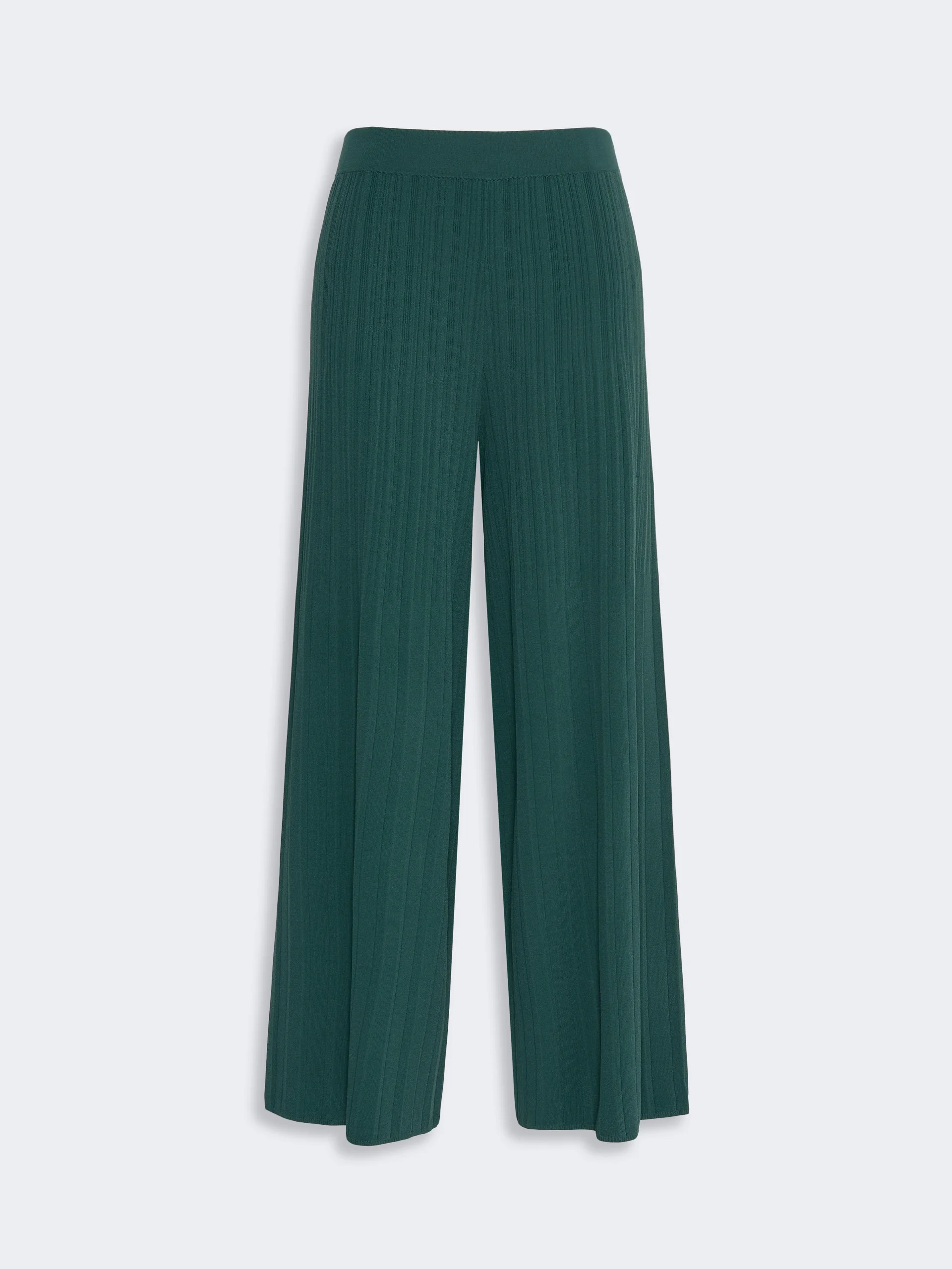 GARZA Plissé-pleated viscose yarn trousers - GREEN - 1
