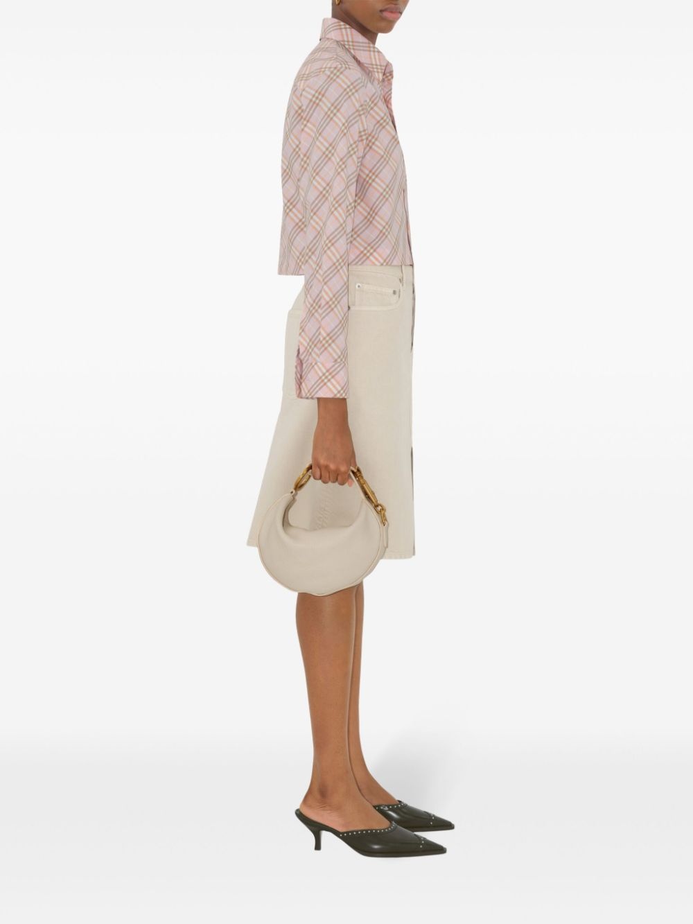 Vintage Check cropped shirt - 3