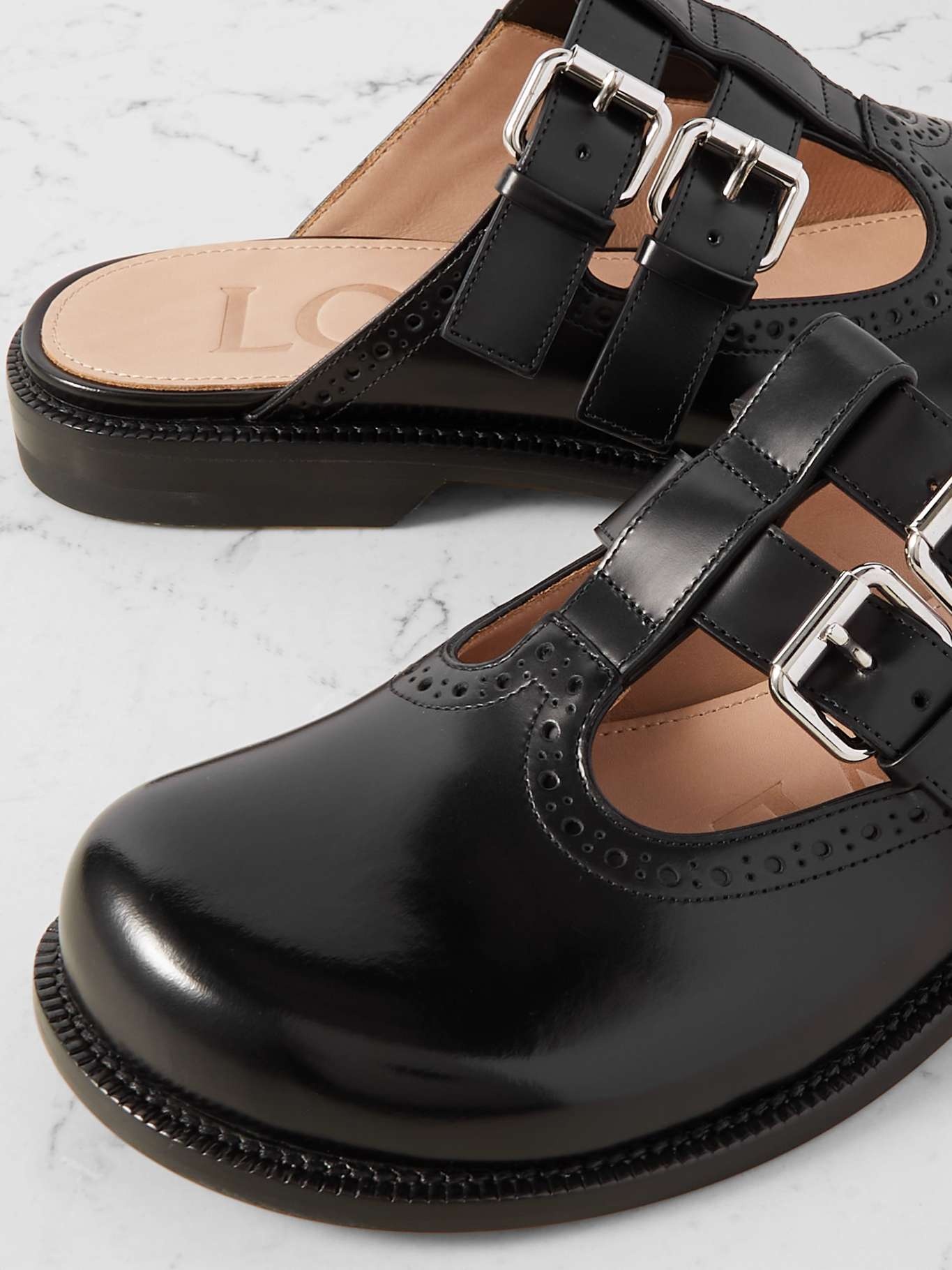 Campo buckled leather mules - 4