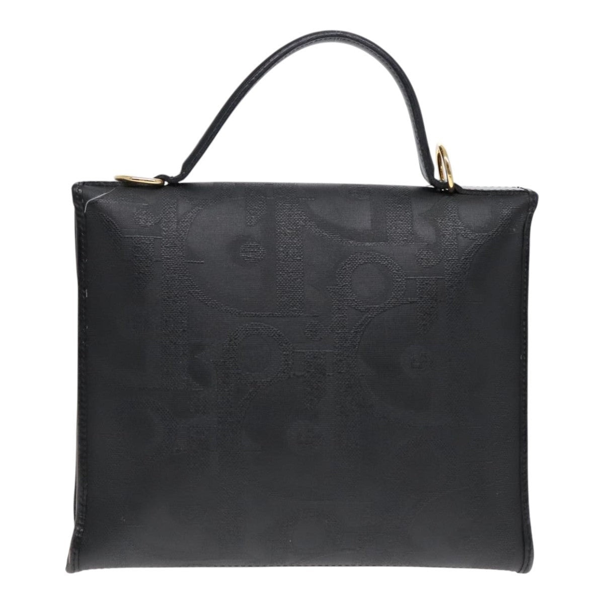 DIOR Trotter Canvas Hand Bag Black Gold - 3