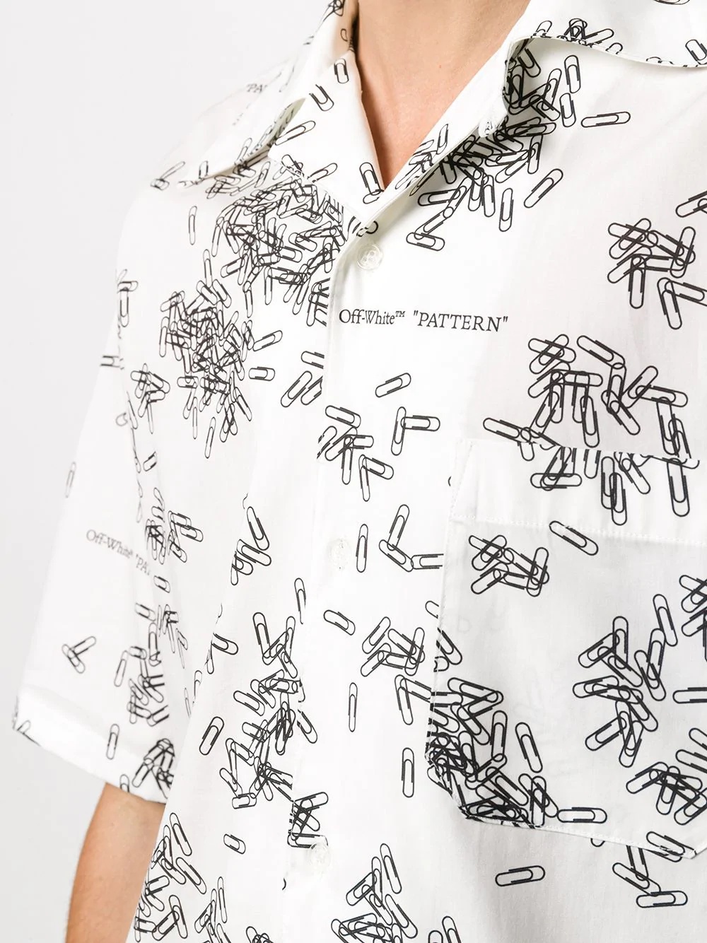 paperclip-print shirt - 5