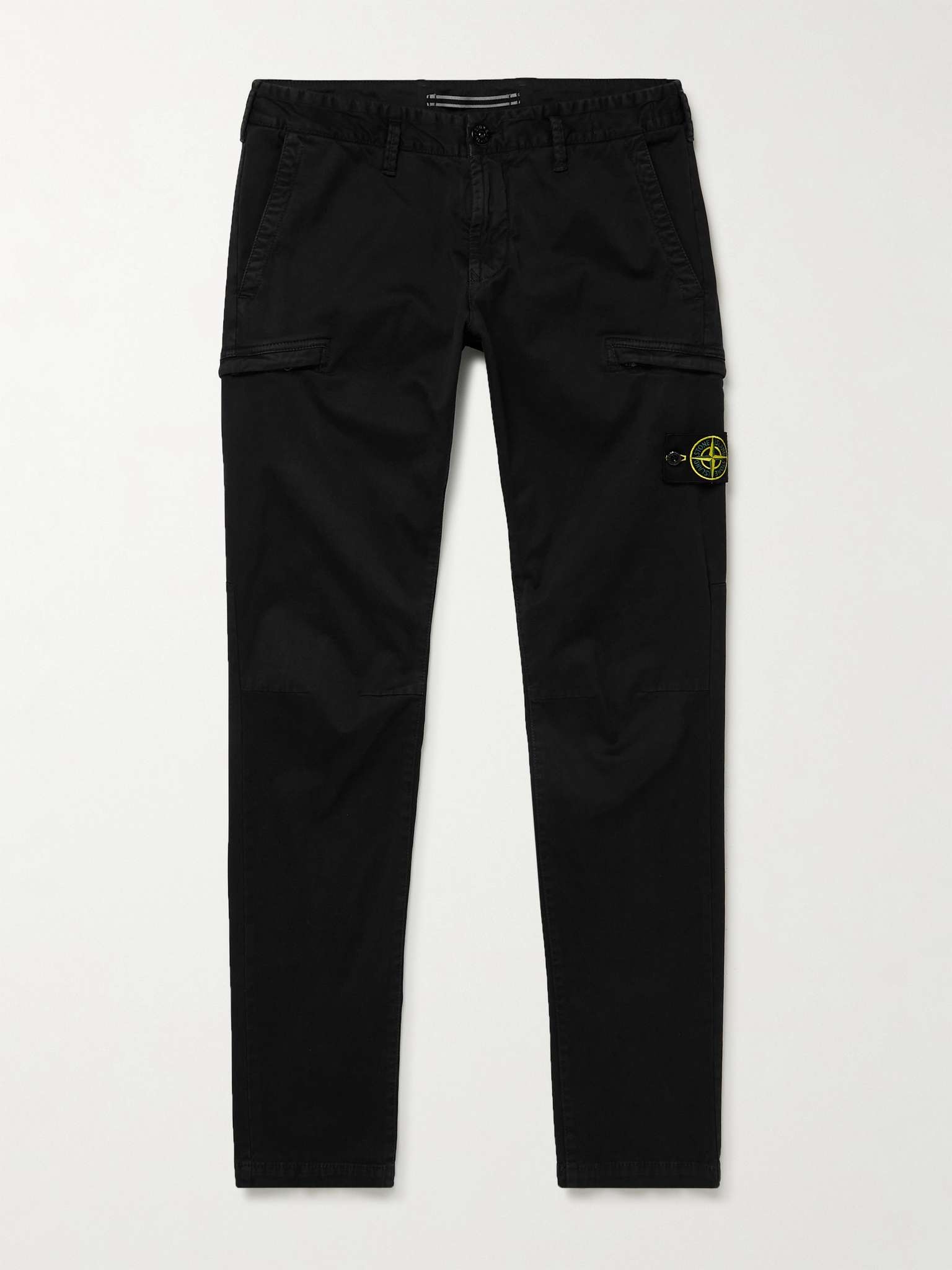 Slim-Fit Tapered Logo-Appliquéd Cotton-Jersey Cargo Sweatpants - 1