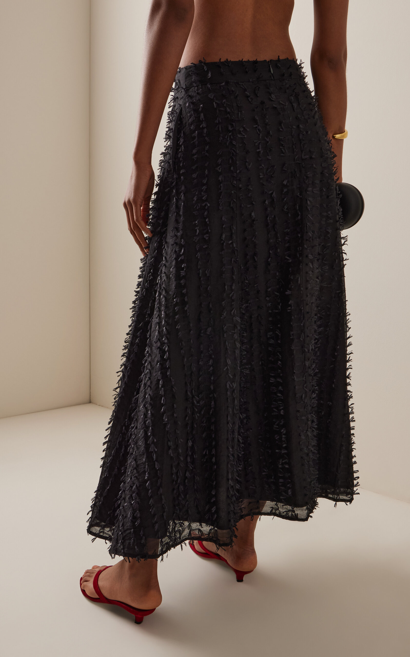 Clara Fil Coupé Midi Skirt black - 4