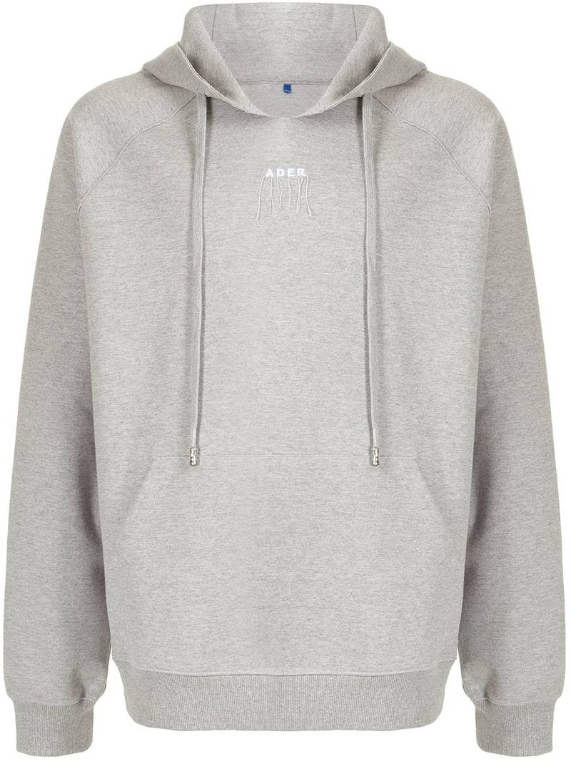 logo-embroidered hoodie 1