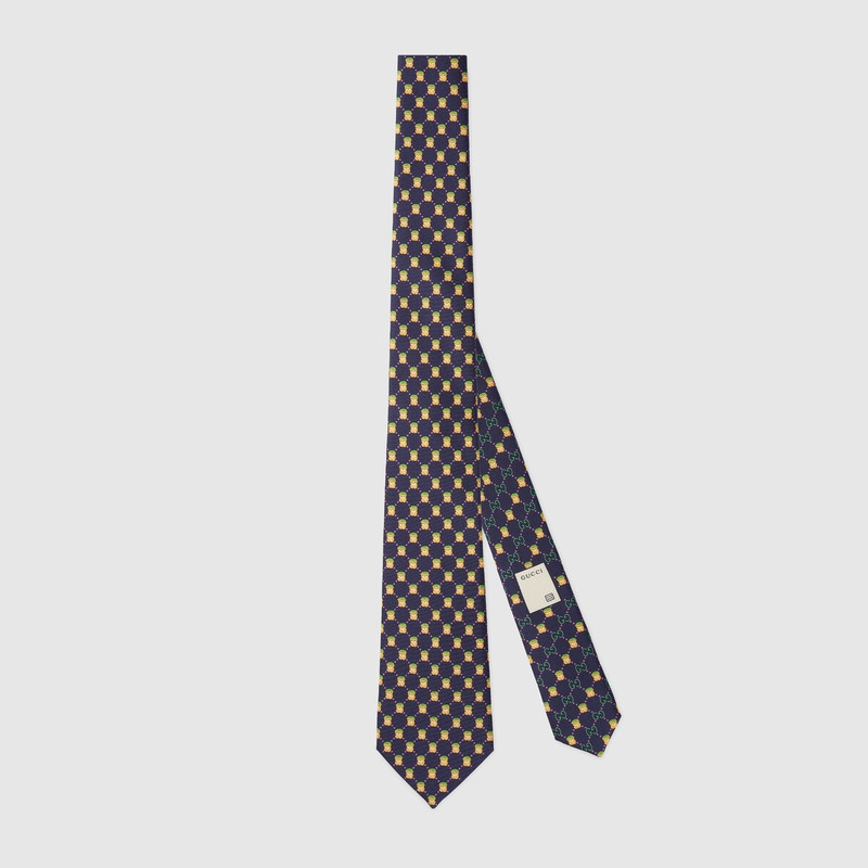 GG animal silk tie 1