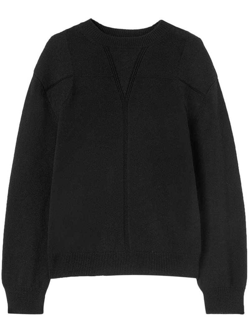 round-neck wool-blend jumper 1