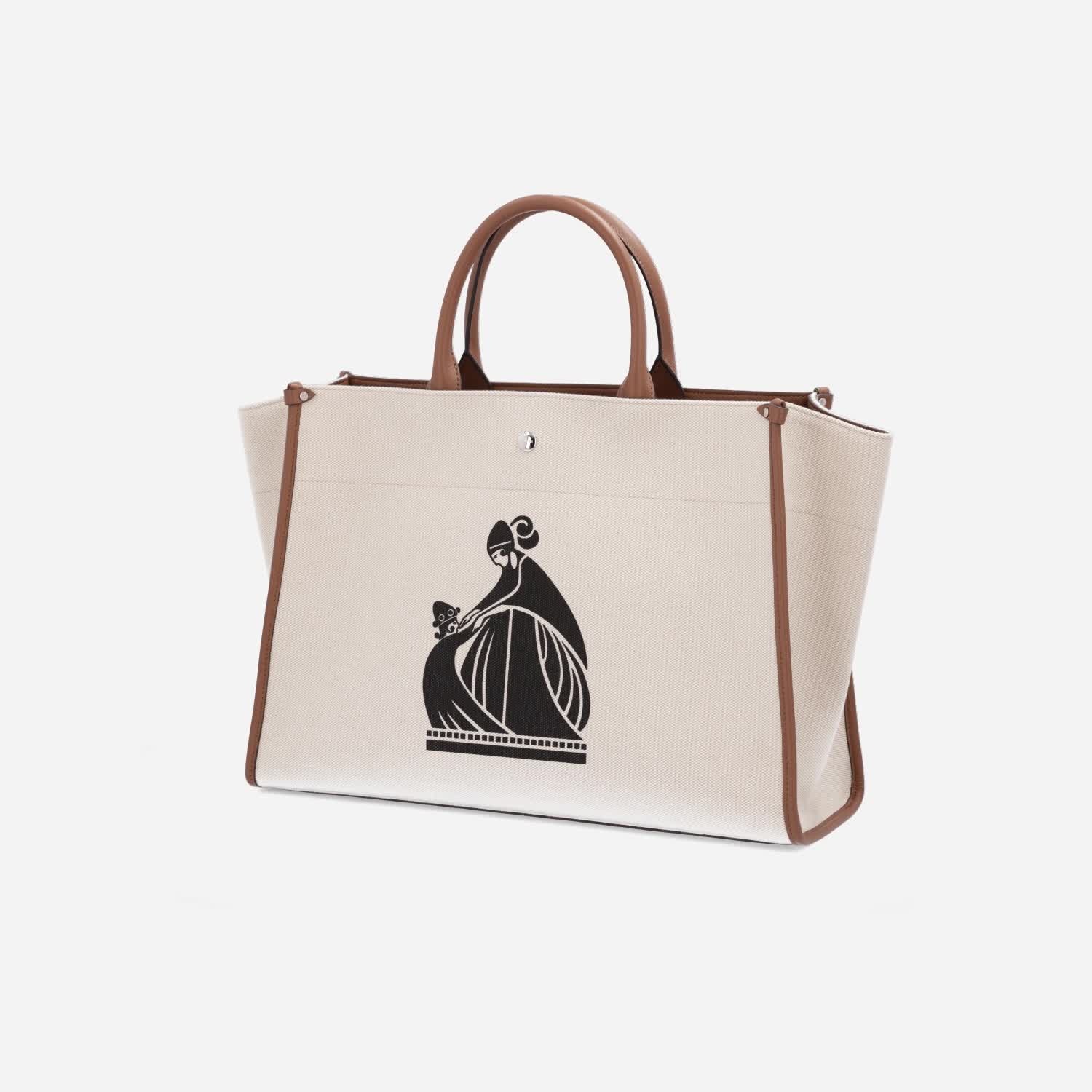 PRINTED CANVAS IN&OUT BAG MM - 8