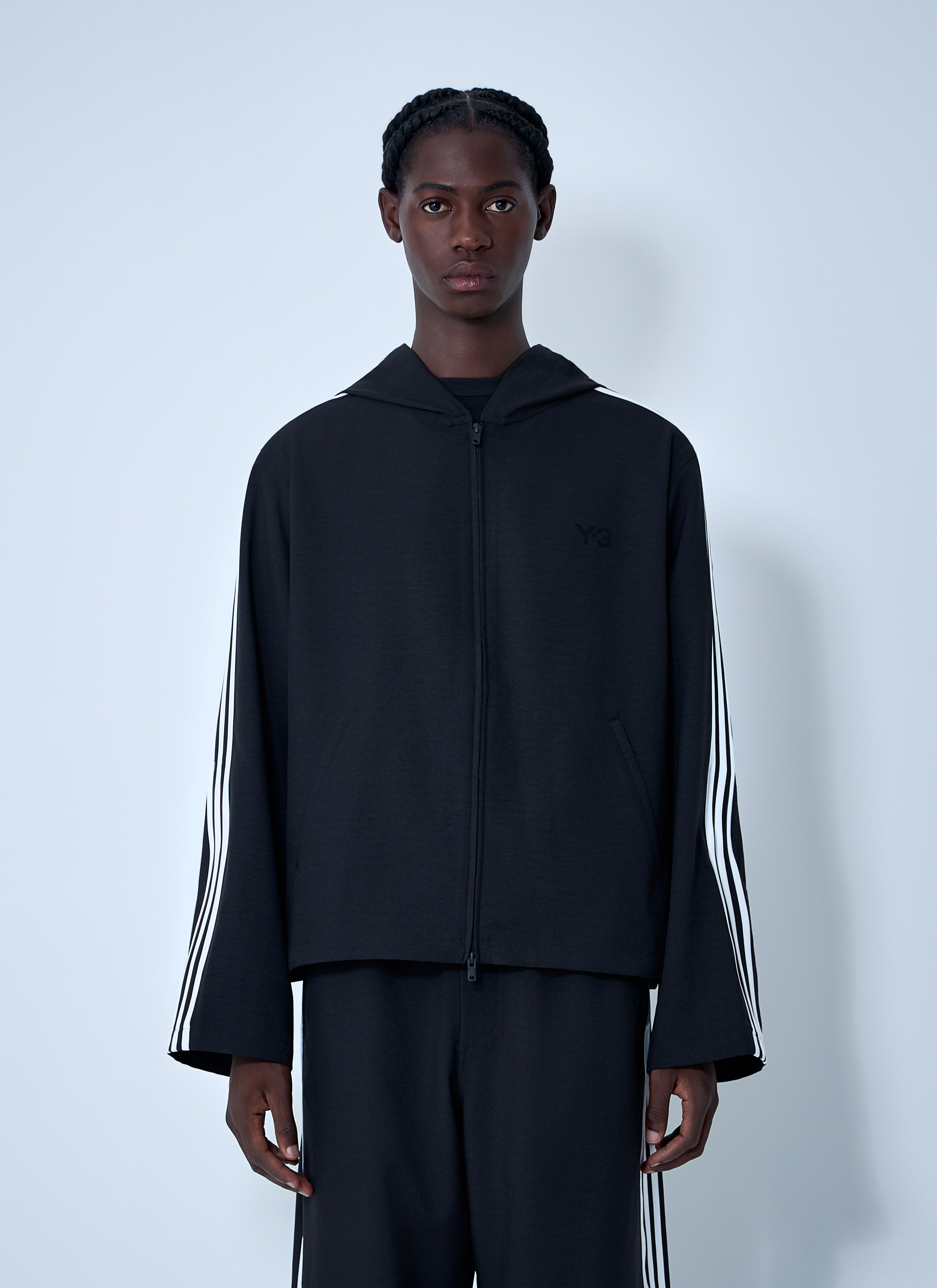Hooded U Wire Motif Sweatshirt - 1
