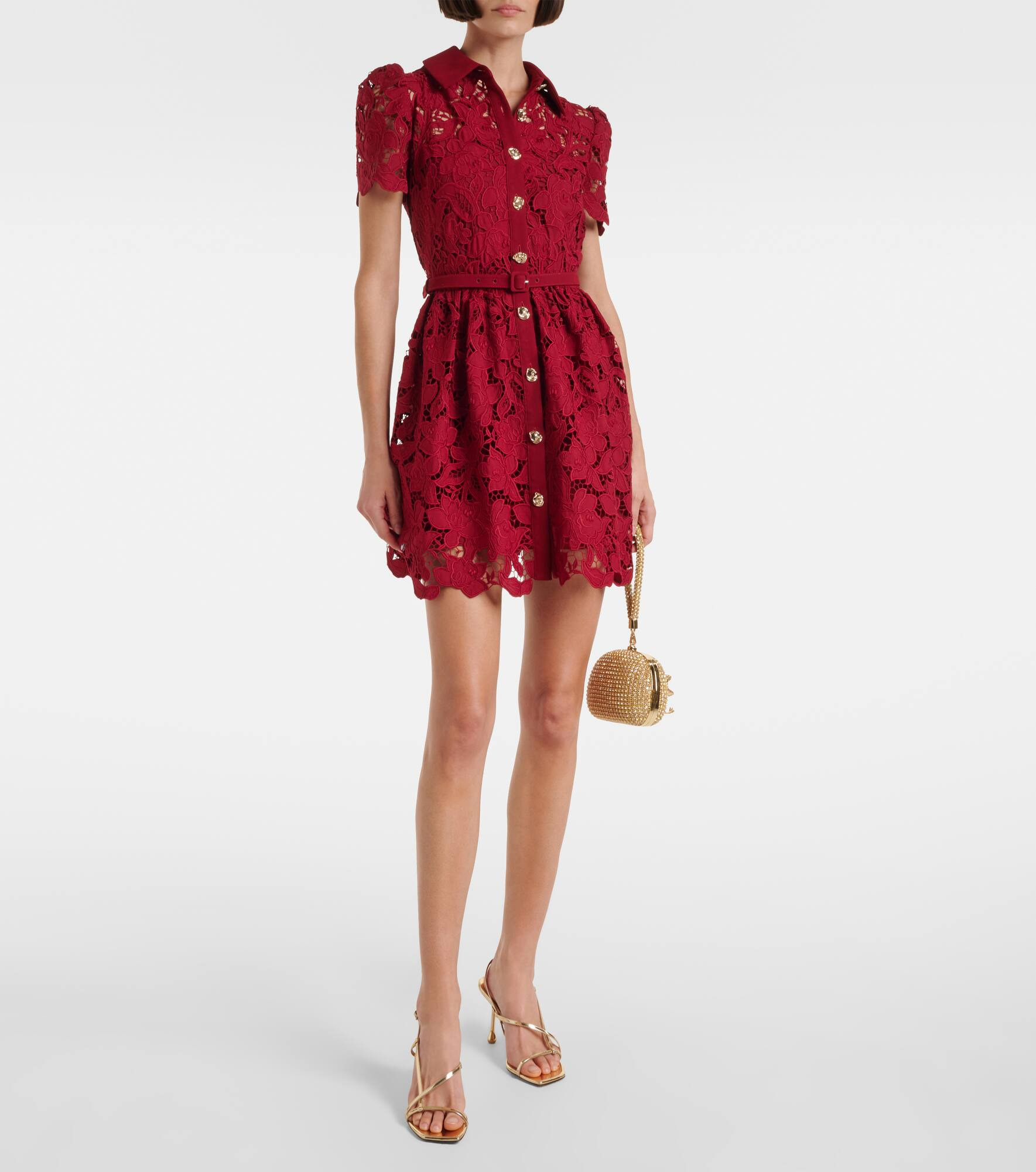 Belted lace minidress - 2