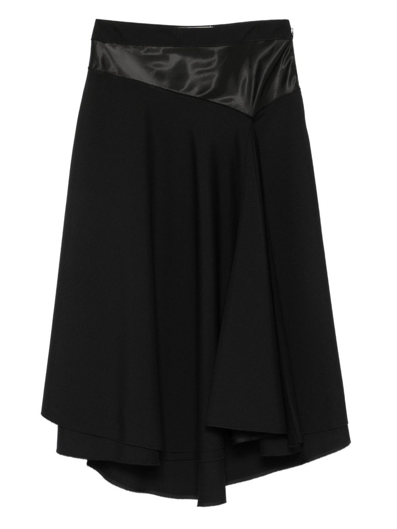 satin-panel midi skirt 1