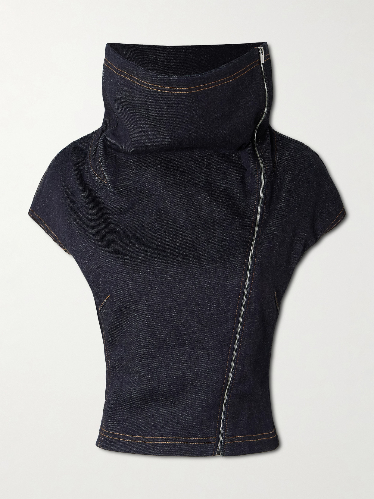 Pasante De-nîmes Embroidered Denim Top - 1