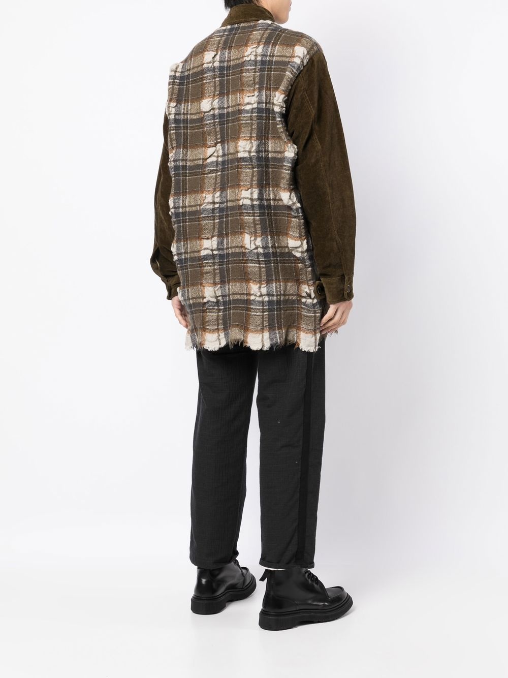 Juan panelled plaid jacket - 4