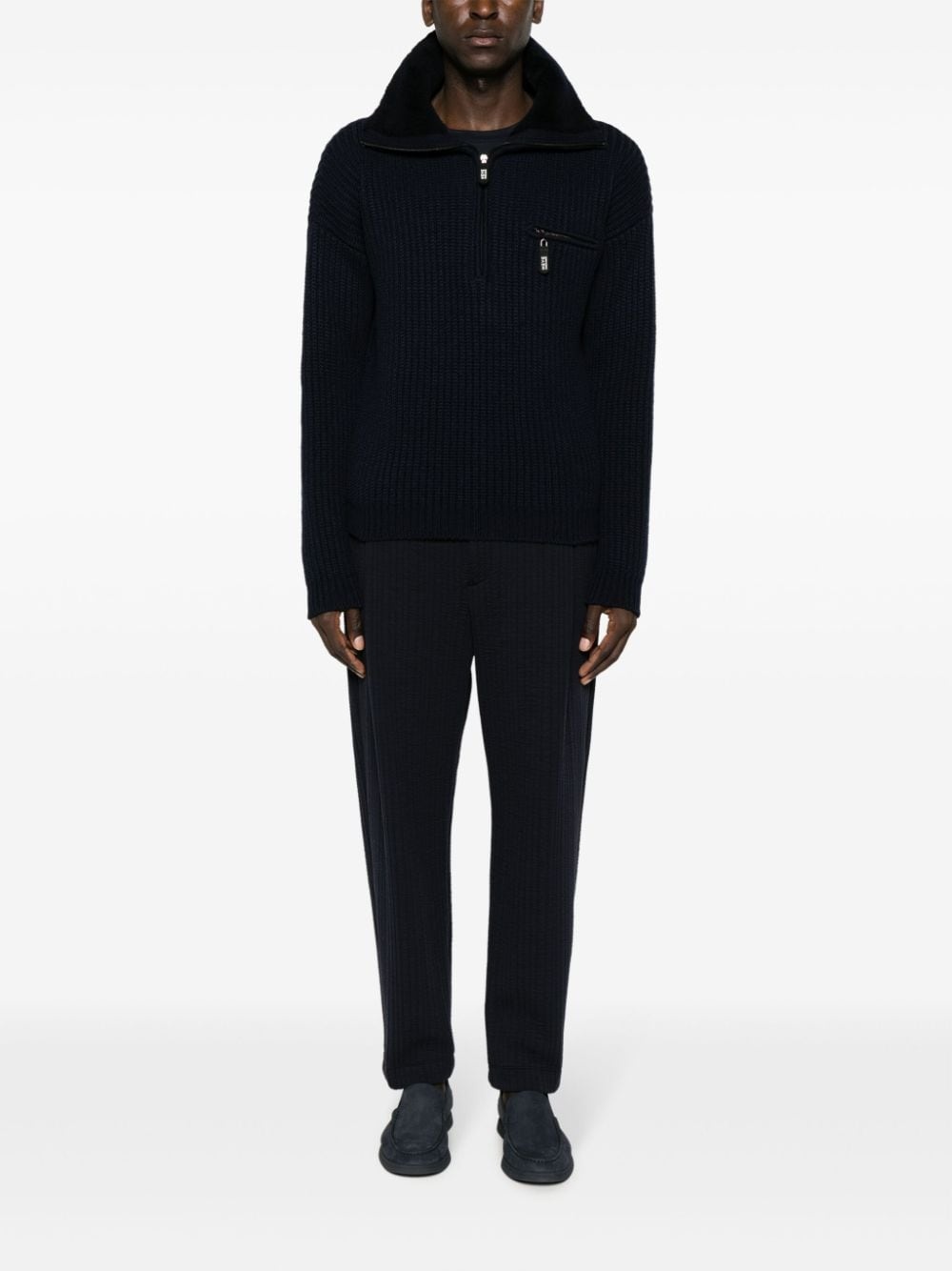 pleated quilted tapered trousers - 2