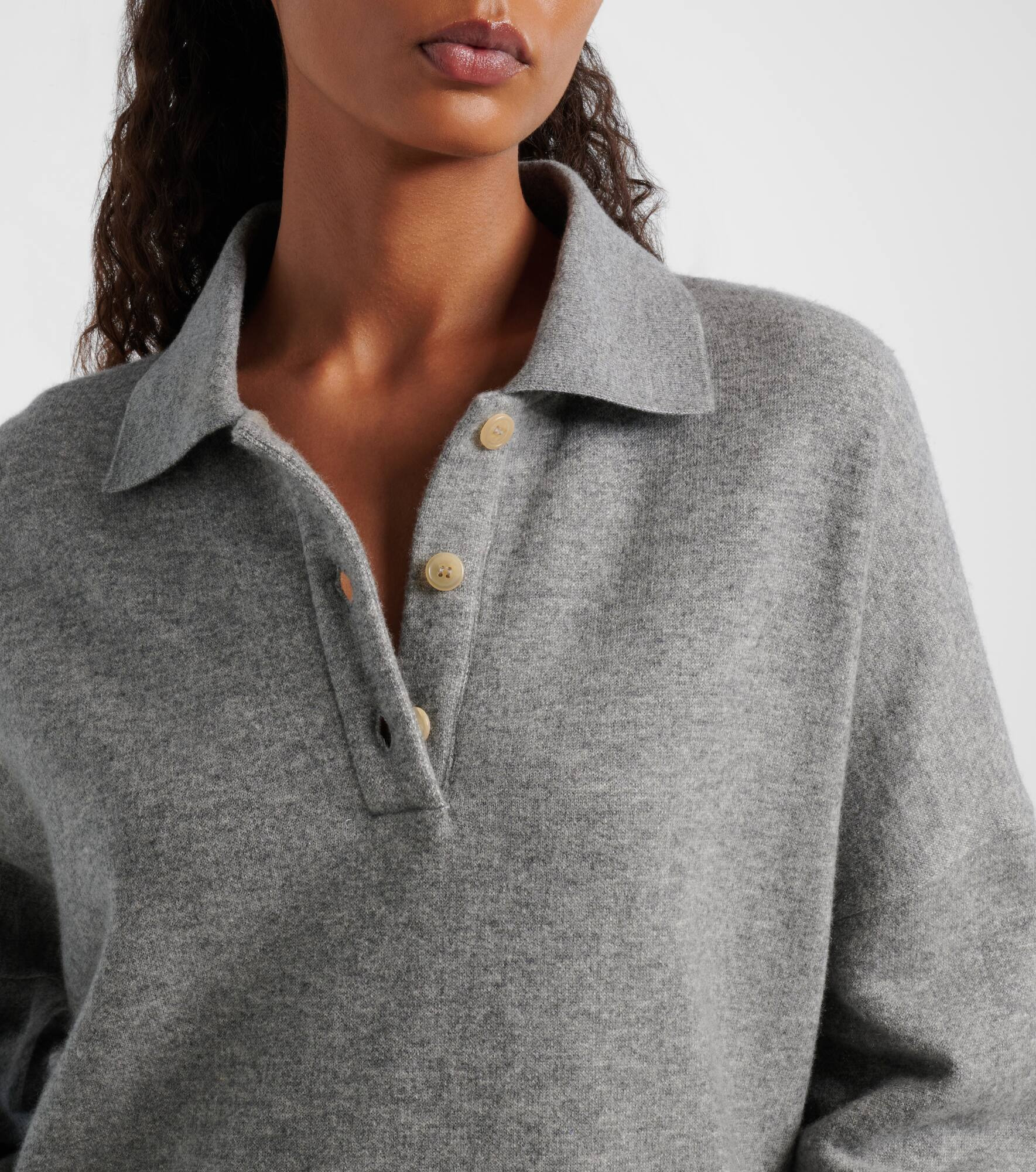 Corzas cashmere and cotton polo sweater - 4